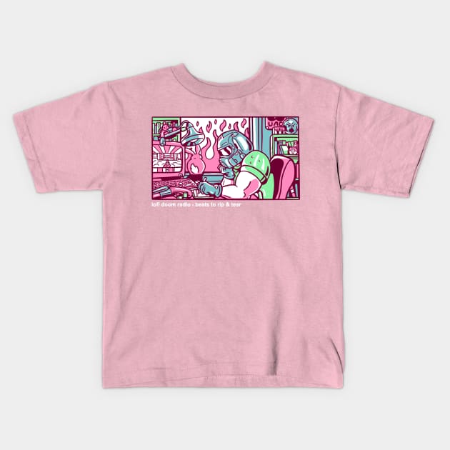 Lofi Rip & Tear Radio Kids T-Shirt by demonigote